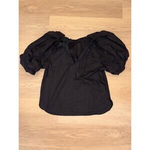 A.L.C. Black Puff Sleeve Blouse